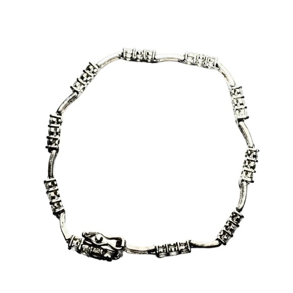 925 3 CZ Tennis Bracelet 7.5" - Picture 2 of 6